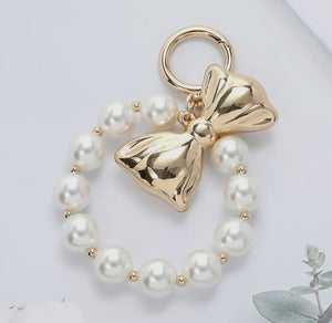 Bow Pearl Keychain