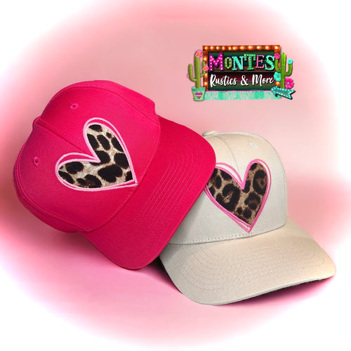 Leopard Heart Cap