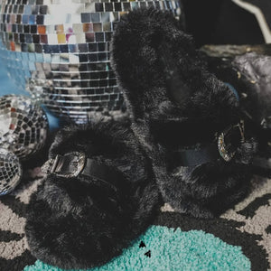 Home Buckles Midnight Slippers (black)