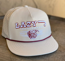 Load image into Gallery viewer, Lazy J Ranch Tan Embroidered Performance Trucker Rope Hat