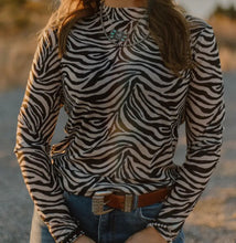 Load image into Gallery viewer, Cowgirl Safari Mesh Top
