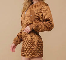Load image into Gallery viewer, Brown Bomber Jacket Set