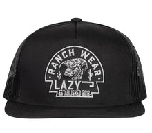 Load image into Gallery viewer, Lazy J Ranch Black Arrowhead Classic Five Panel Trucker Hat