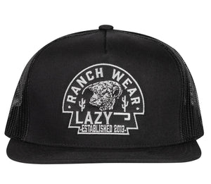 Lazy J Ranch Black Arrowhead Classic Five Panel Trucker Hat