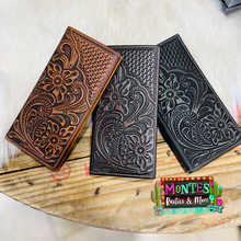 Load image into Gallery viewer, Tooled Genuine Leather Bi-fold Wallets