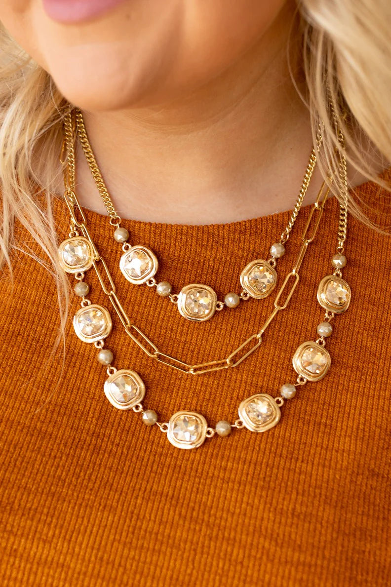 Gleaming Gold Symphony Necklace