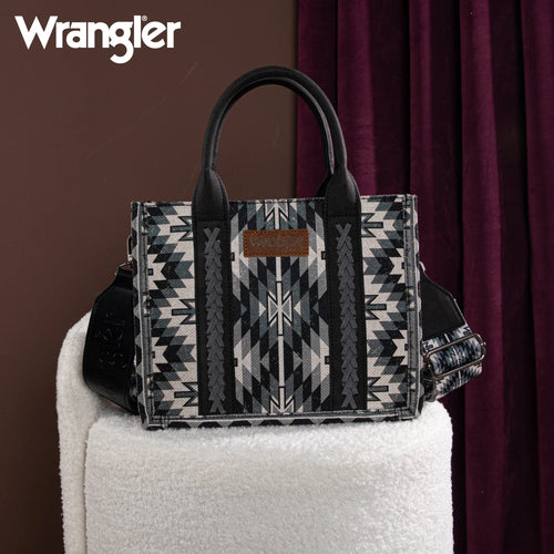 Wrangler Black Southwestern Tote/Crossbody