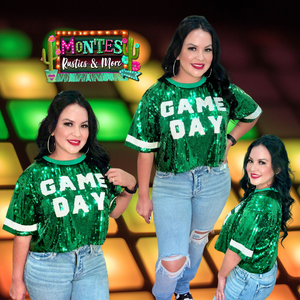 Game Day Sequin Crop