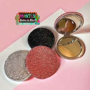 Rhinestone Compact Mirror