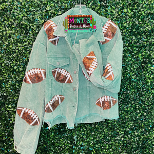 Vintage Green Football Jacket