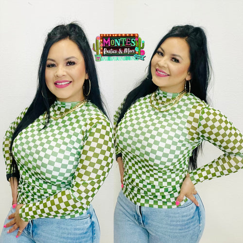 Green Pep Rally Mesh Top