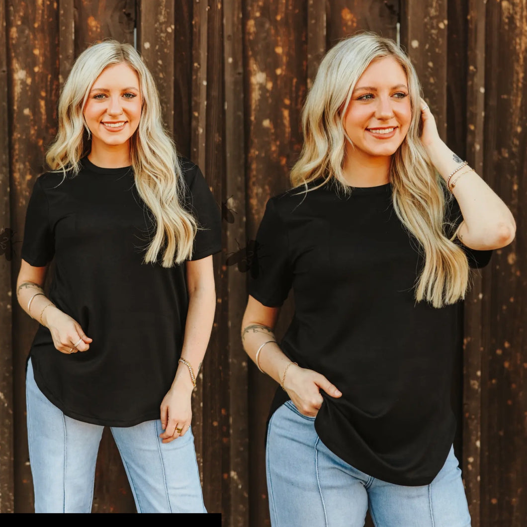 Black Basic Tee