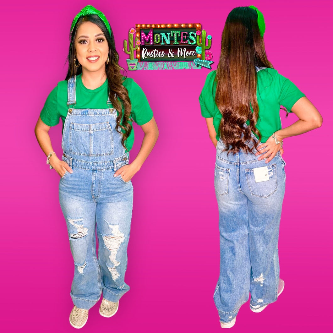 Wide Leg Overalls