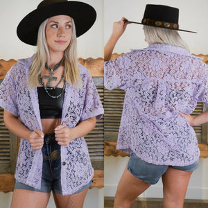 Lavender Crochet Top