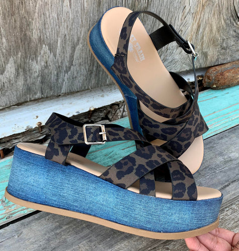 Wild Denim Wedge