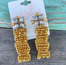 Load image into Gallery viewer, Gold Bride Earrings