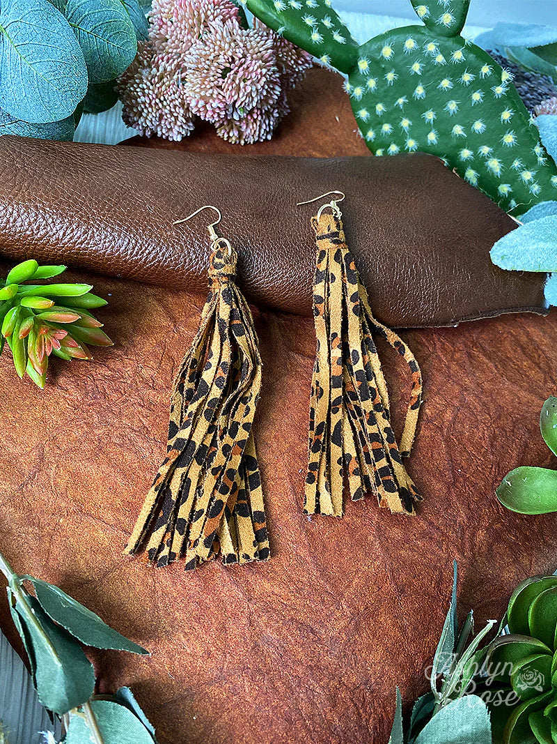 Life is Better in Cowboy Boots Leopard Earrings