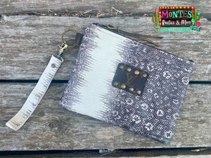 Snake Print Wristlet