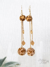 Load image into Gallery viewer, Double the Pom Earrings - Leopard