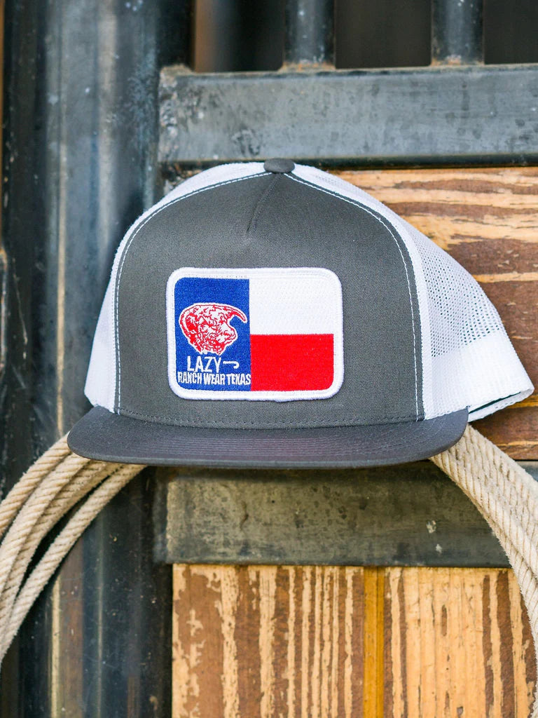 Texas Grey & White Patch Cap