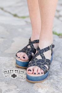 Wild Denim Wedge