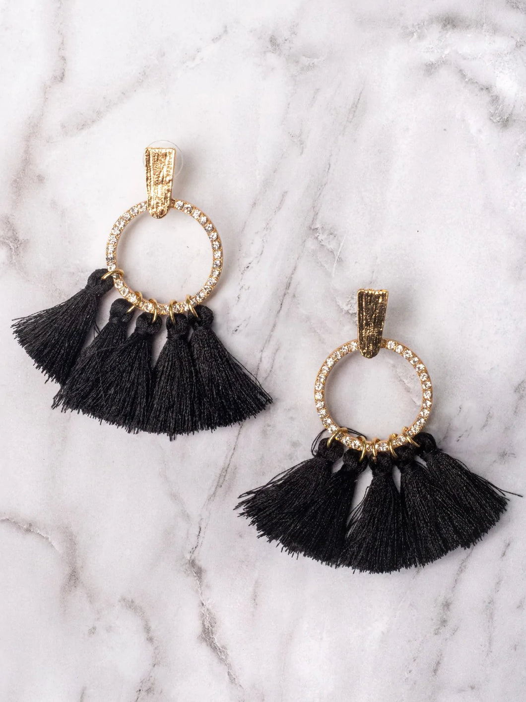 Party in LA Black Earrings