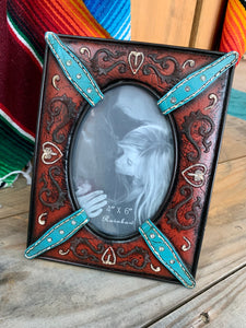Turquoise Blinged Picture Frame