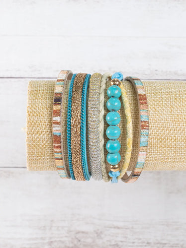 Let's Go to Palm Springs Turquoise Magnetic Bracelet