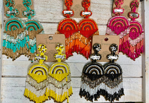 Bead Fringe Earrings