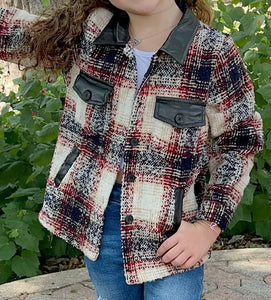 Girls plaid Jacket