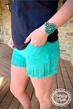 Load image into Gallery viewer, Nashville Babe Turquoise Shorts